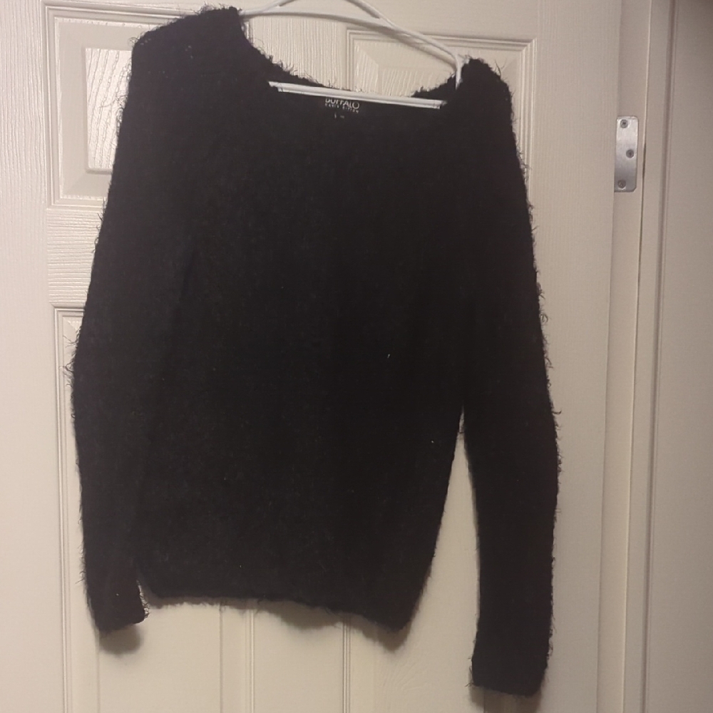 Buffalo David Bitton Black Fuzzy Sweater